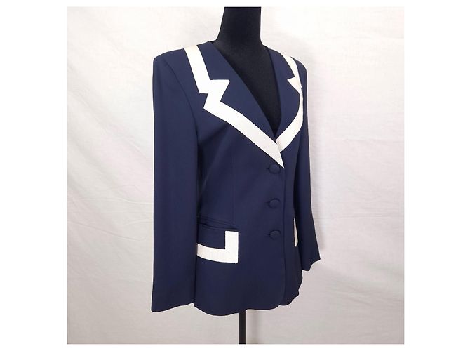 Moschino Cheap and Chic blazer blu 1990s - vista 5