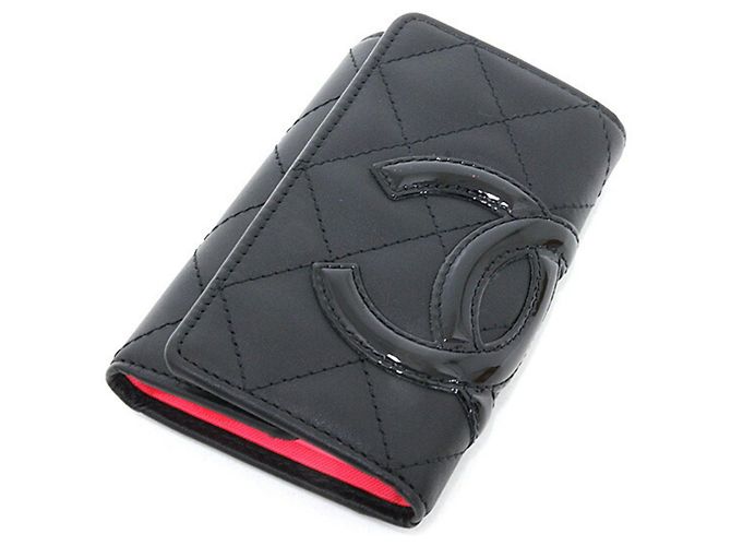 Portachiavi Chanel Cambon Nero Rosa - vista 5