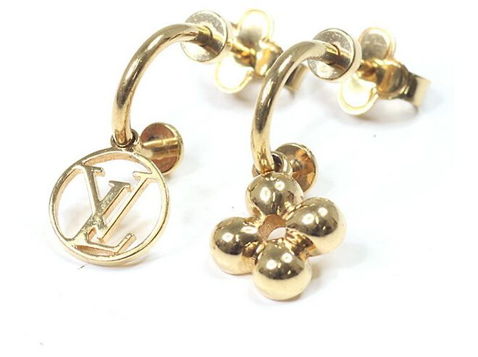 Louis Vuitton Blooming Gold Metallohrringe Golden - Ansicht 5