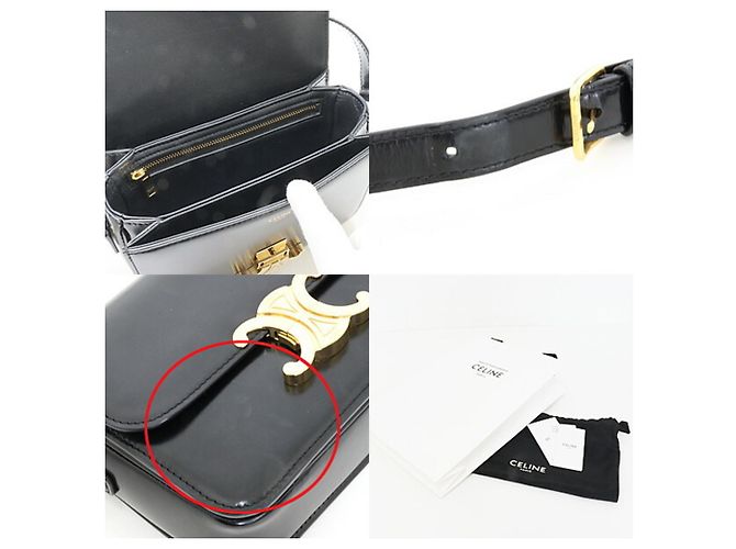 Céline Borsa Triomphe Teen di Celine Nero - vista 4