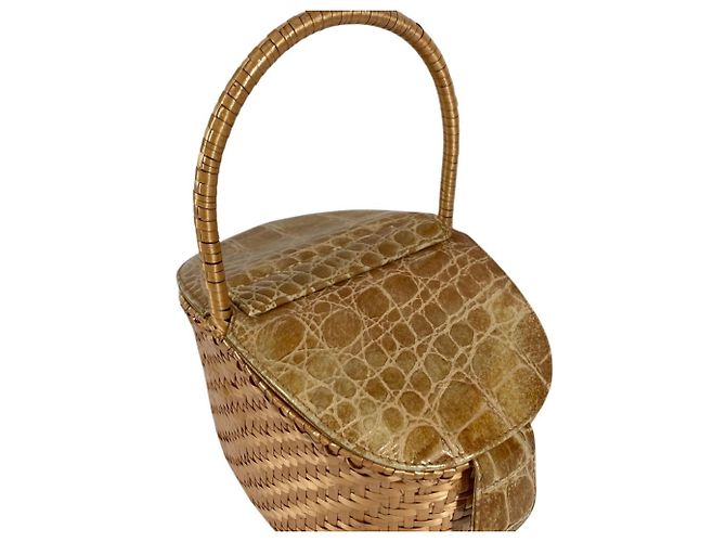 Fendi Vintage Strohtasche Beige - Ansicht 2