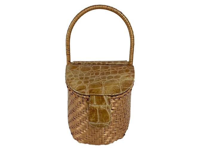 Fendi Vintage Strohtasche Beige - Ansicht 3