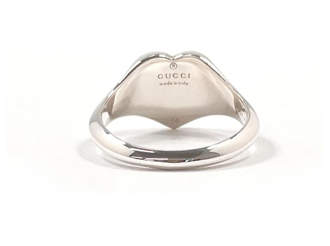 Anello Gucci Heart Interlocking G Argento - vista 2