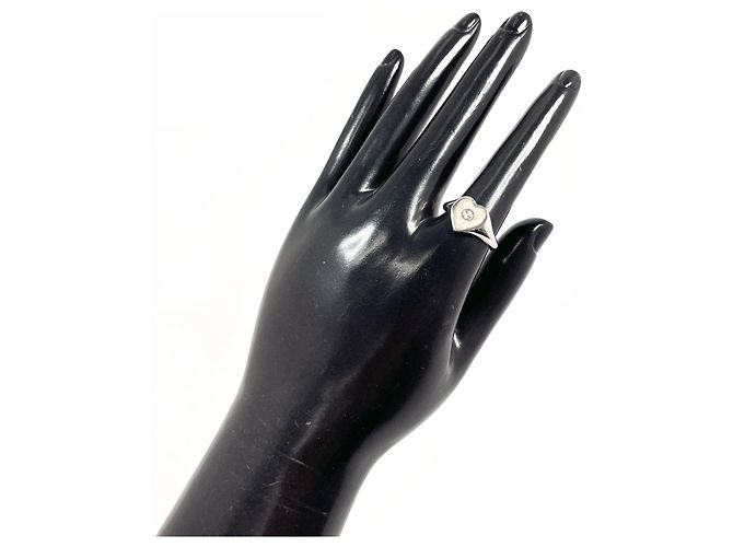 Anello Gucci Heart Interlocking G Argento - vista 7