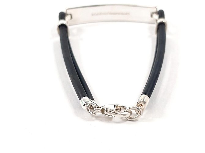 Tiffany & Co Bracciale charm numerico Tiffany Atlas Nero Argento - vista 2