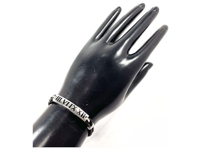 Tiffany & Co Bracciale charm numerico Tiffany Atlas Nero Argento - vista 6