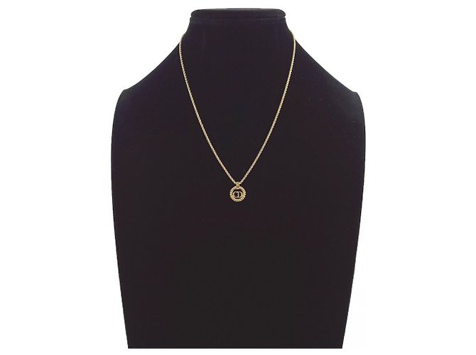 Collana Vintage CD Logo Christian Dior D'oro - vista 7