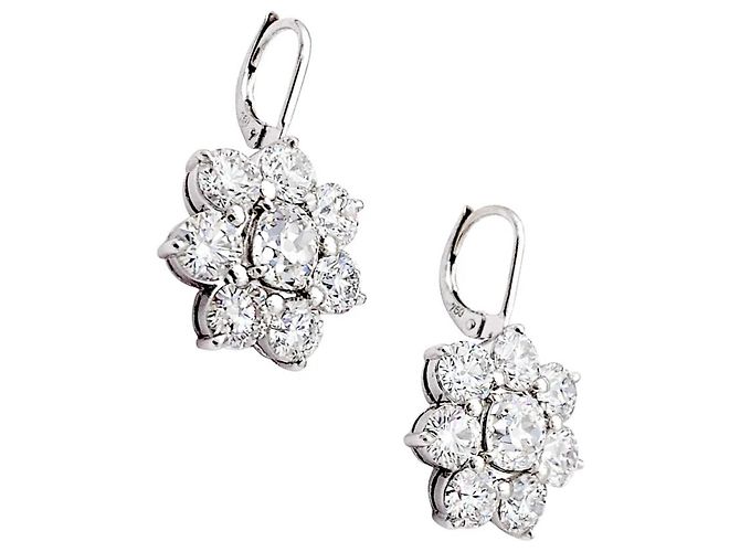 Autre Marque Pendientes de dormir, oro blanco y diamantes. - vista 5