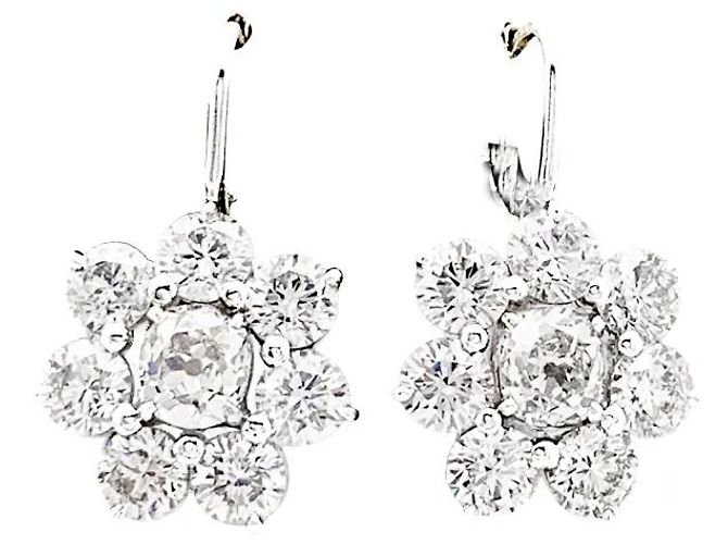 Autre Marque Pendientes de dormir, oro blanco y diamantes. - vista 6