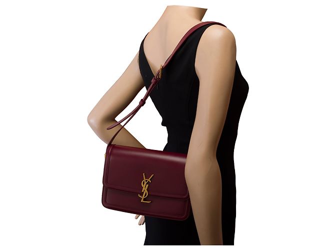 Borsa in Pelle Bordeaux YVES SAINT LAURENT - 103446 Bordò - vista 13