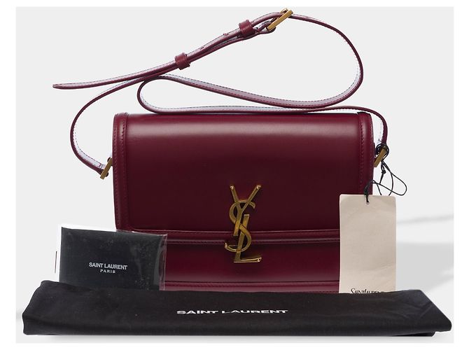Borsa in Pelle Bordeaux YVES SAINT LAURENT - 103446 Bordò - vista 2