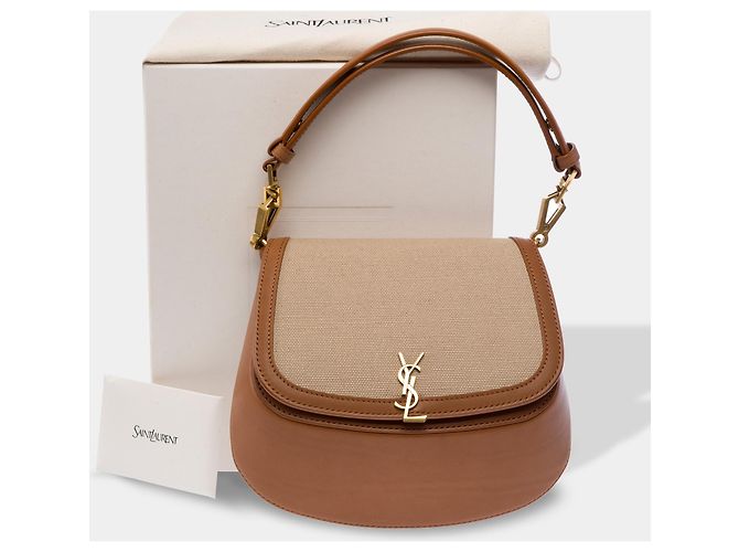 YVES SAINT LAURENT Beiger Canvas-Beutel - 103449 - Ansicht 2