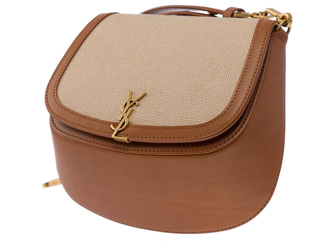 YVES SAINT LAURENT Beiger Canvas-Beutel - 103449 - Ansicht 5