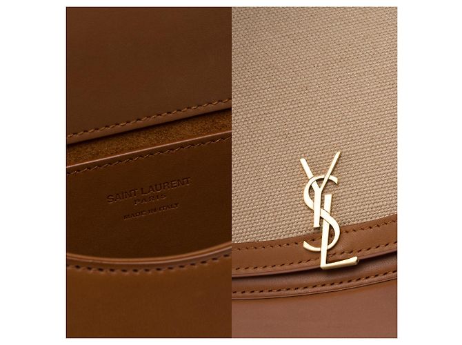 YVES SAINT LAURENT Beiger Canvas-Beutel - 103449 - Ansicht 7
