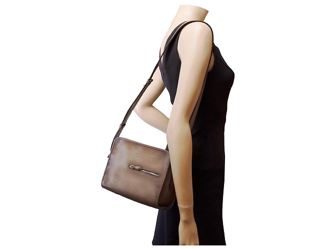 Autre Marque Bolsa de Couro Cinza NÃO ASSINADA - 103436 - vista 12