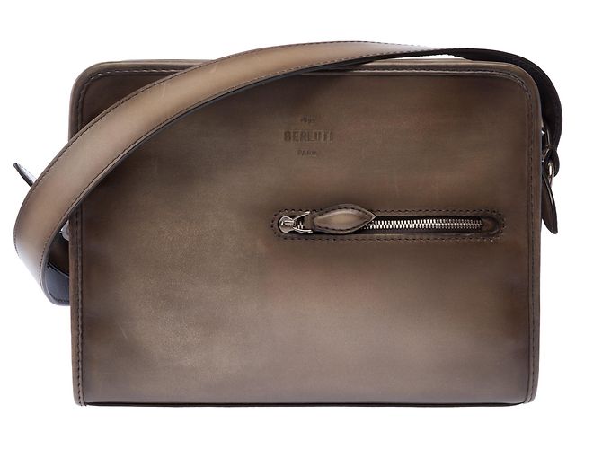Autre Marque Bolsa de Couro Cinza NÃO ASSINADA - 103436 - vista 3