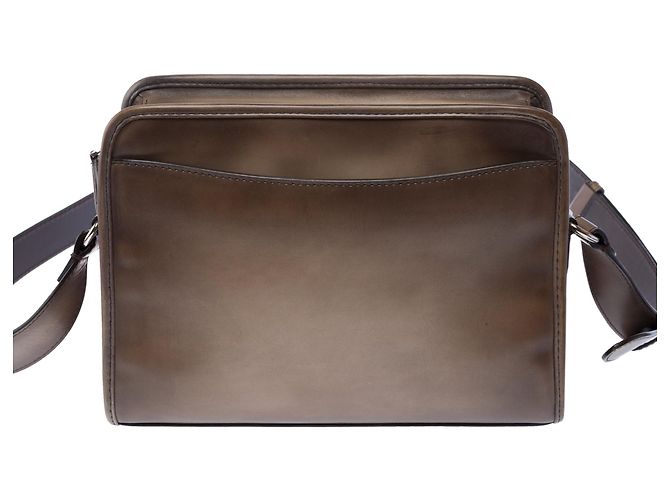 Autre Marque Bolsa de Couro Cinza NÃO ASSINADA - 103436 - vista 4