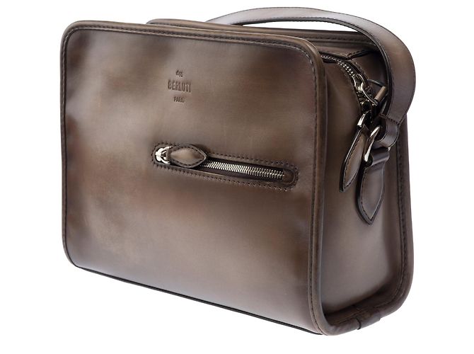 Autre Marque Bolsa de Couro Cinza NÃO ASSINADA - 103436 - vista 5