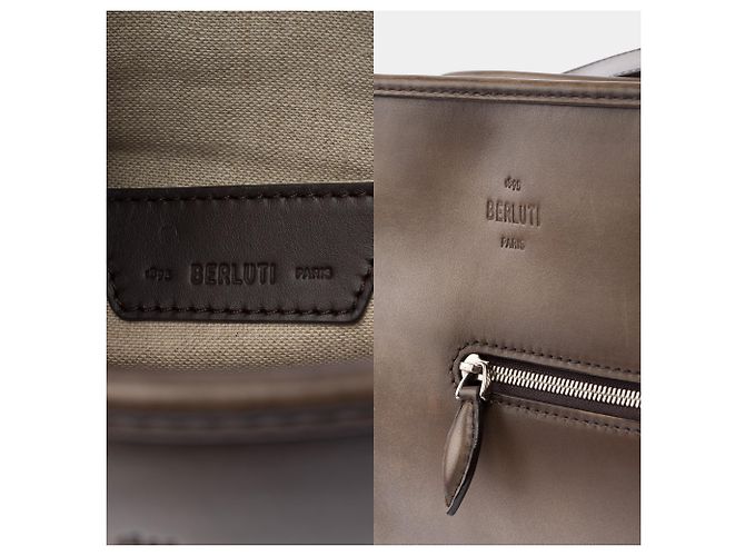 Autre Marque Bolsa de Couro Cinza NÃO ASSINADA - 103436 - vista 7