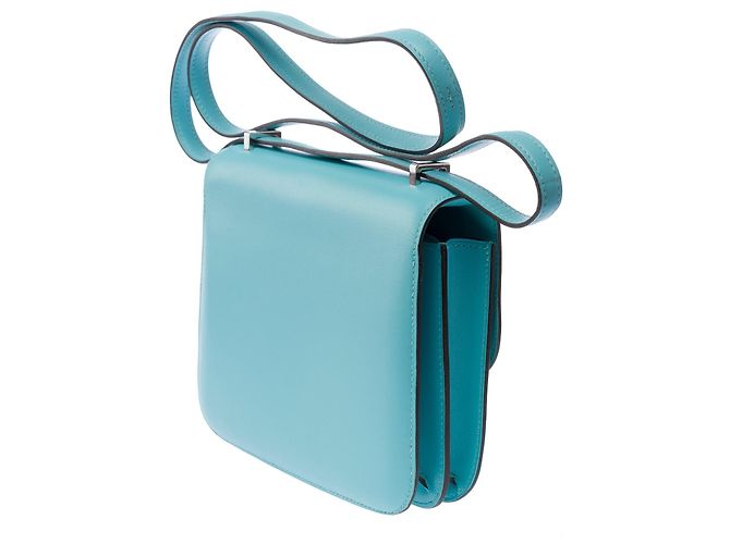 Hermès Borsa HERMES Constance in Pelle Blu - 103444 - vista 5