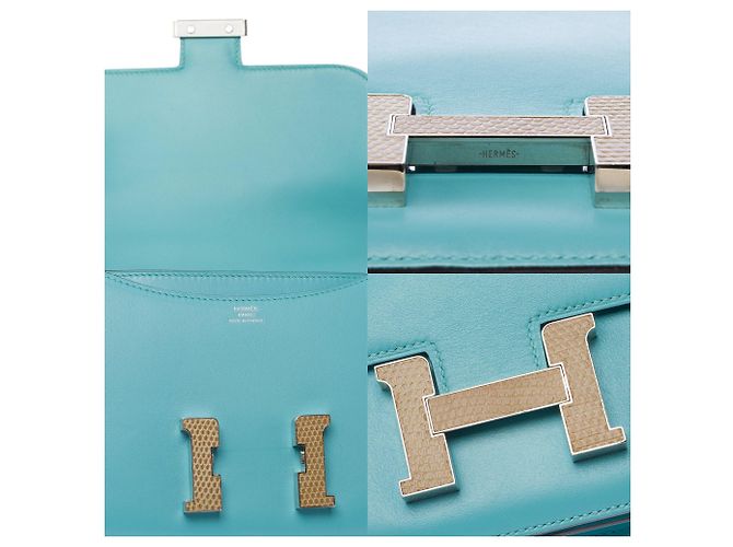 Hermès Borsa HERMES Constance in Pelle Blu - 103444 - vista 6