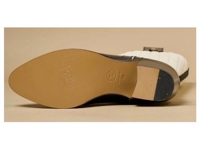 Cambon Chanel Einzigartiges Modell Stiefel Schwarz Aus weiß - Ansicht 5