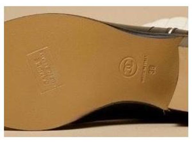 Cambon Chanel Einzigartiges Modell Stiefel Schwarz Aus weiß - Ansicht 6