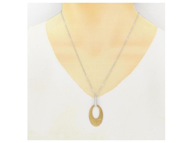 Autre Marque Au750 Zweifarbige Diamantkette - Ansicht 6
