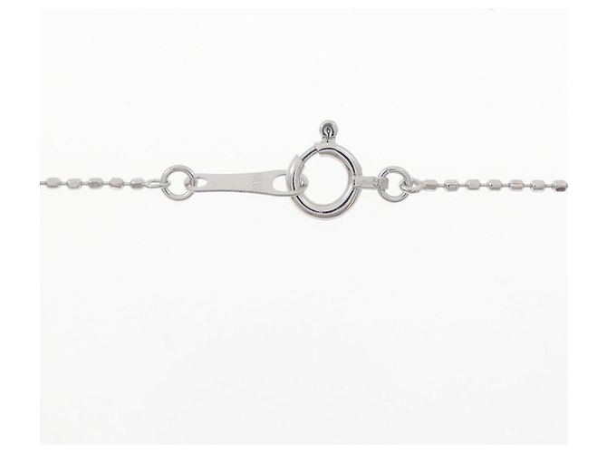 Autre Marque Collana in oro bianco Au750 con peridoto e diamanti Argento - vista 5