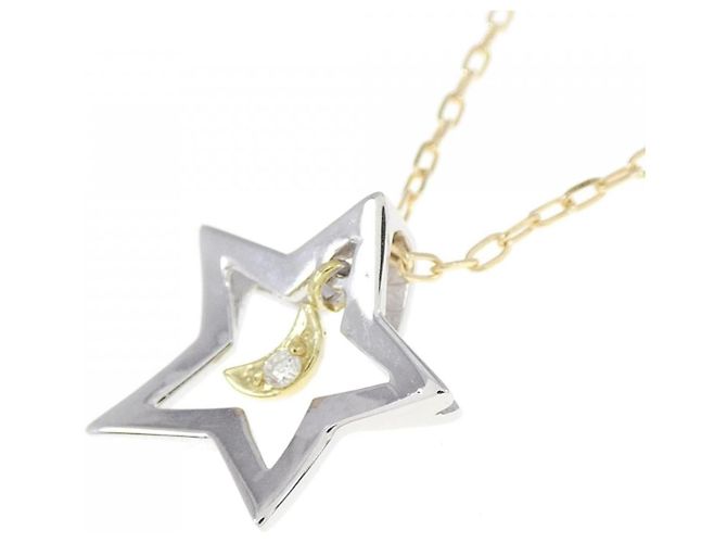 Autre Marque Collana di diamanti K14WG K18 Argento - vista 3