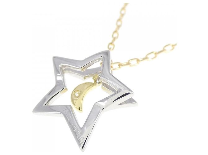 Autre Marque Collana di diamanti K14WG K18 Argento - vista 4