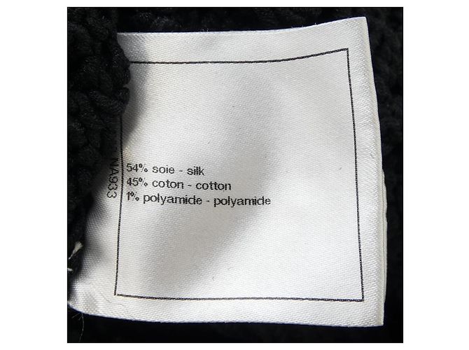 Cardigan lungo Chanel nero e bianco - vista 3