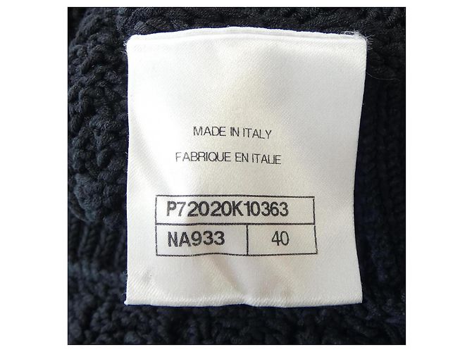 Cardigan lungo Chanel nero e bianco - vista 5