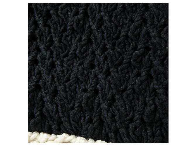 Cardigan lungo Chanel nero e bianco - vista 8