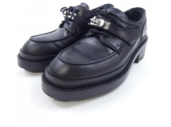 Hermès Hermes Platform Lederschuhe Größe 36 Schwarz - Ansicht 3