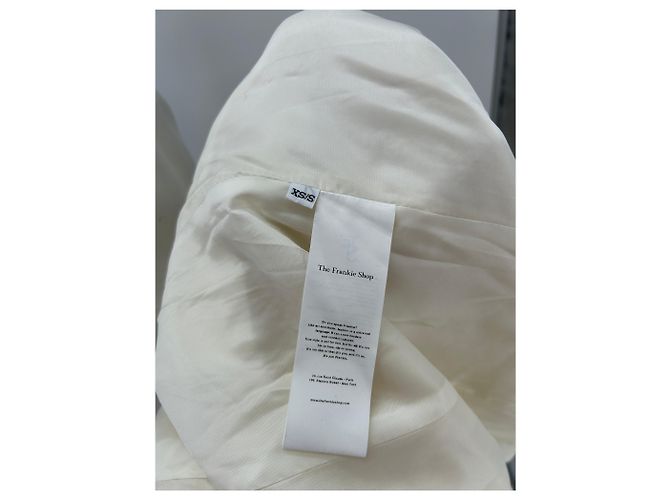 Autre Marque Blazer largo ecru de lana Beige - vista 6