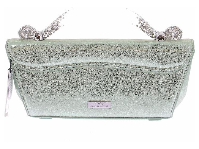 Borsa a mano Alexis Bittar in pelle verde metallizzata - vista 3