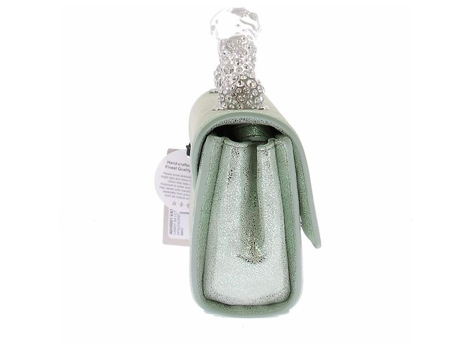 Borsa a mano Alexis Bittar in pelle verde metallizzata - vista 4