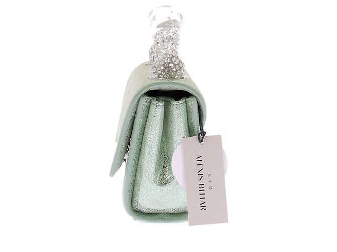 Borsa a mano Alexis Bittar in pelle verde metallizzata - vista 5