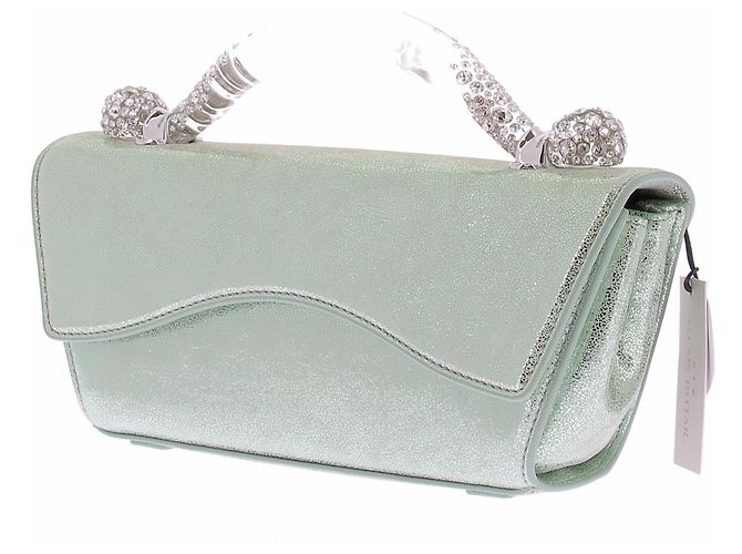 Borsa a mano Alexis Bittar in pelle verde metallizzata - vista 6