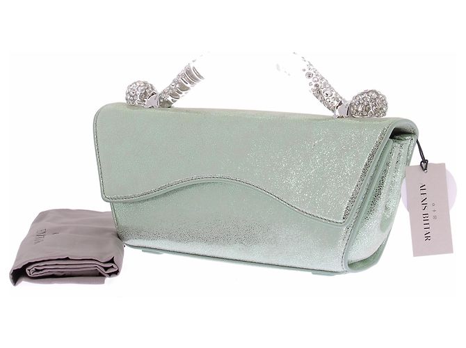 Borsa a mano Alexis Bittar in pelle verde metallizzata - vista 7