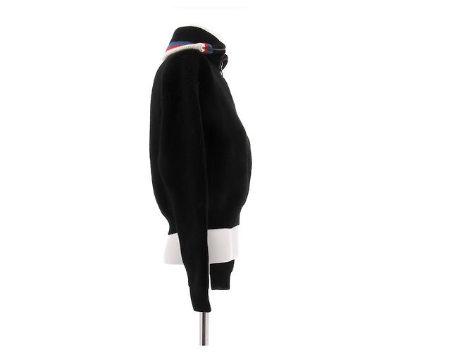 Sonia Rykiel Suéter negro con cremallera de lana - vista 3