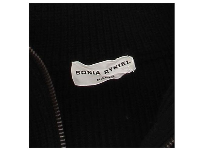 Sonia Rykiel Suéter negro con cremallera de lana - vista 5