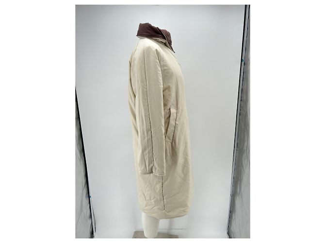 Autre Marque Chaqueta reversible marrón y crema Castaño - Ansicht 6