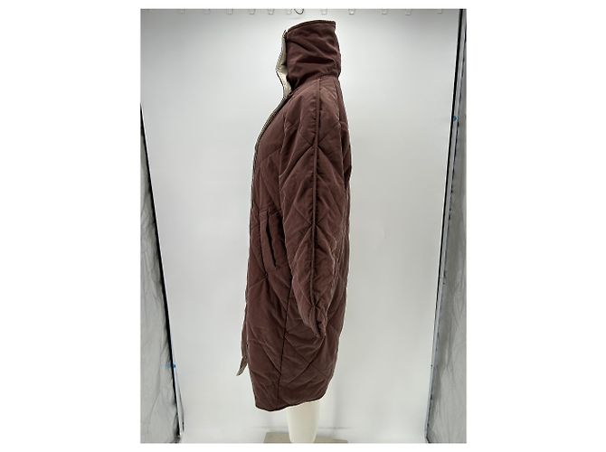 Autre Marque Chaqueta reversible marrón y crema Castaño - Ansicht 7