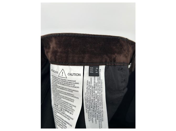 Pantalones de terciopelo marrón Massimo Dutti Castaño - vista 4