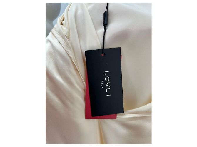 Autre Marque LOVLI Seidenbluse Creme Beige - Ansicht 5