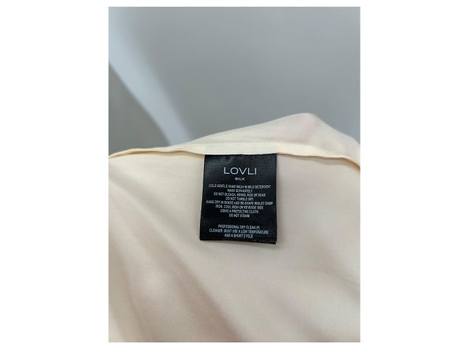 Autre Marque LOVLI Seidenbluse Creme Beige - Ansicht 7