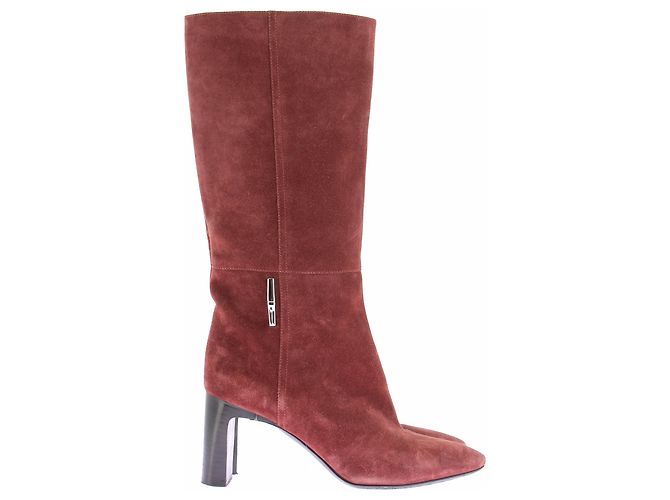 Longchamp Wildlederstiefel Rot Größe 37 - Ansicht 2