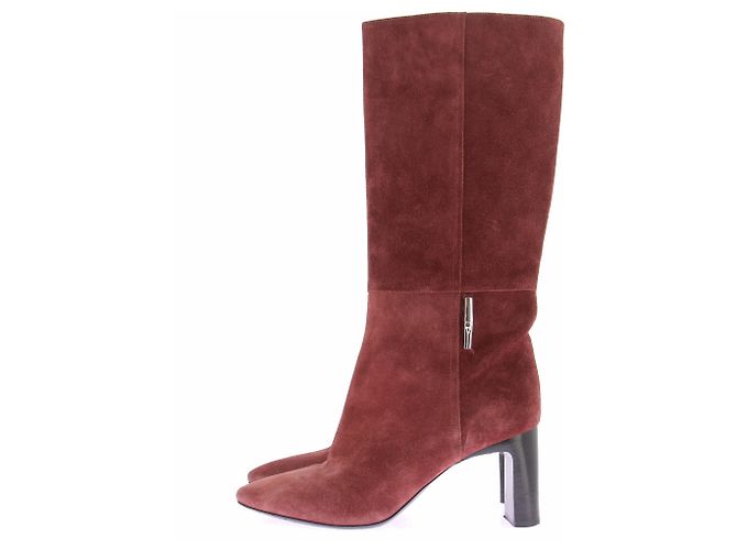 Longchamp Wildlederstiefel Rot Größe 37 - Ansicht 3